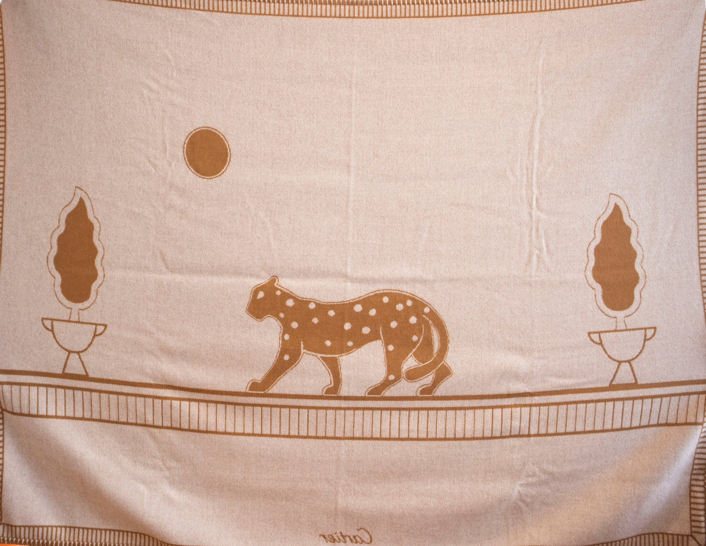 Cartier - Plaid & Kissen - Beige Panthère De Wool Cashmere