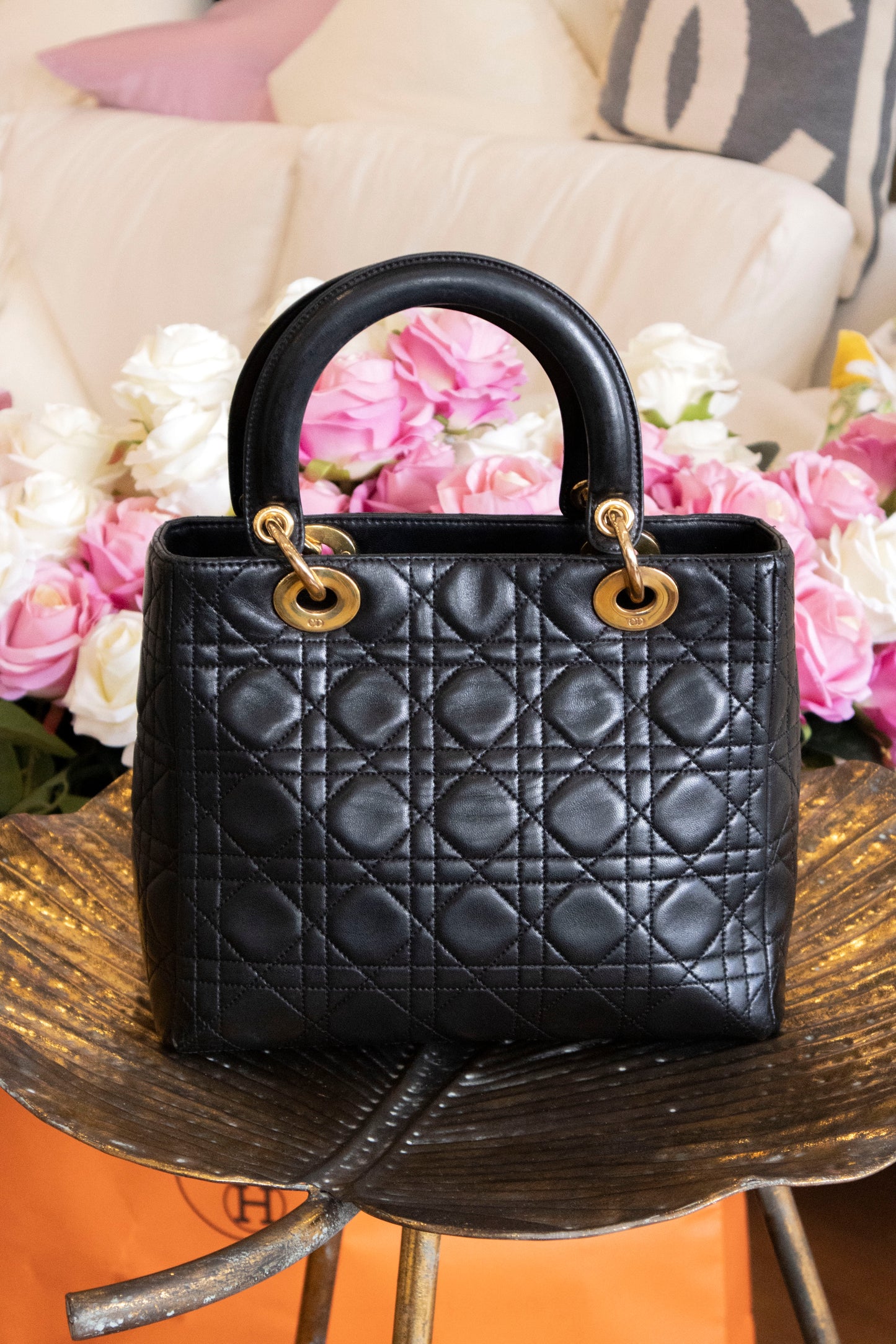 Christian Dior - Lammleder Cannage Lady Dior Schwarz
