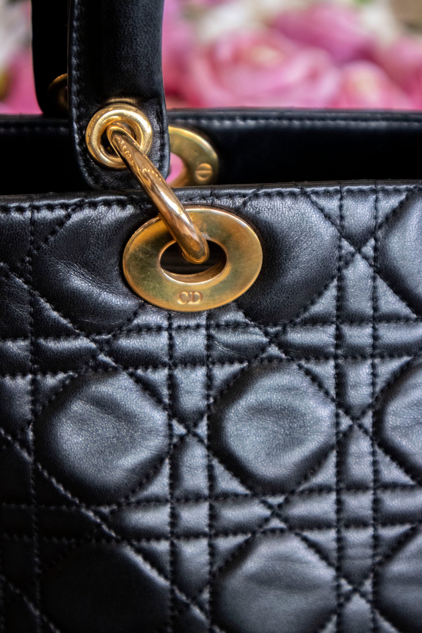 Christian Dior - Lammleder Cannage Lady Dior Schwarz