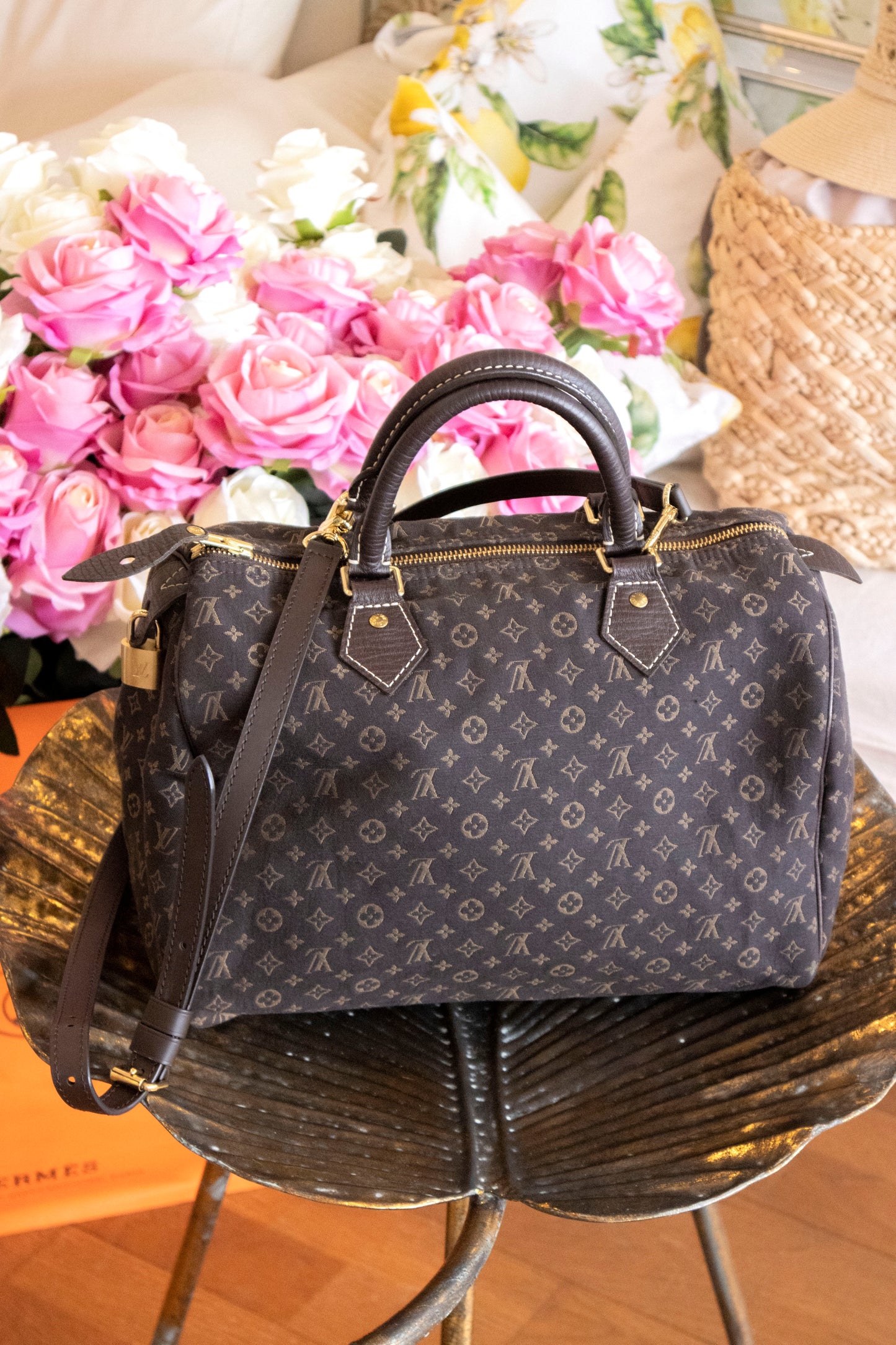 Louis Vuitton - Mini Lin Monogram Speedy Braun