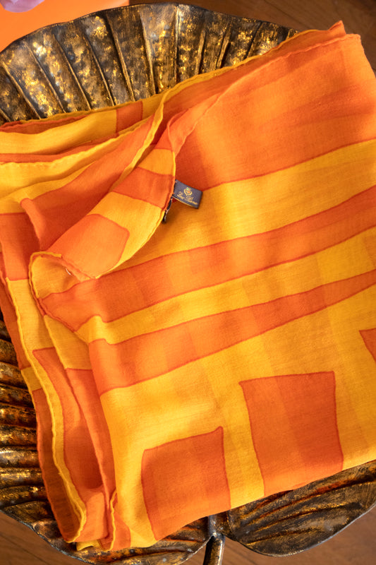 Loro Piana - Kaschmir Schal Gelb & Orange