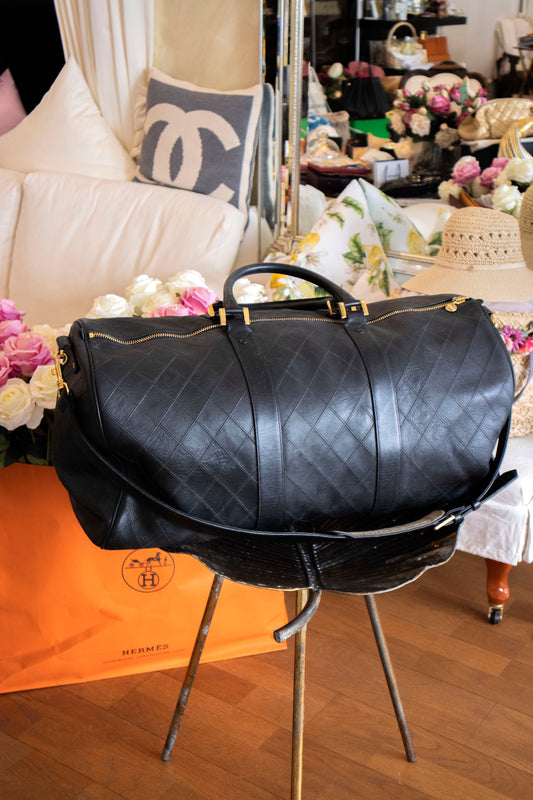 Chanel - Leder Reisetasche Schwarz