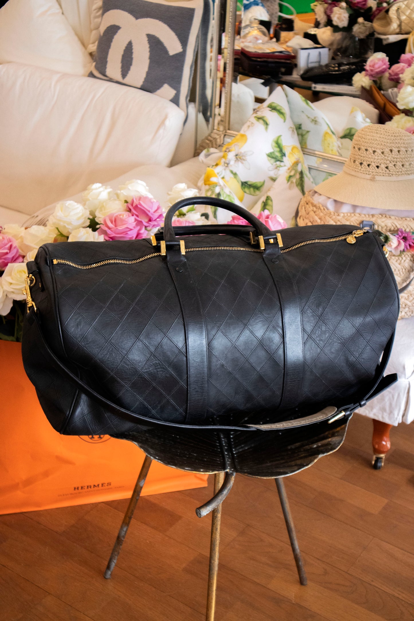 Chanel - Leder Reisetasche Schwarz