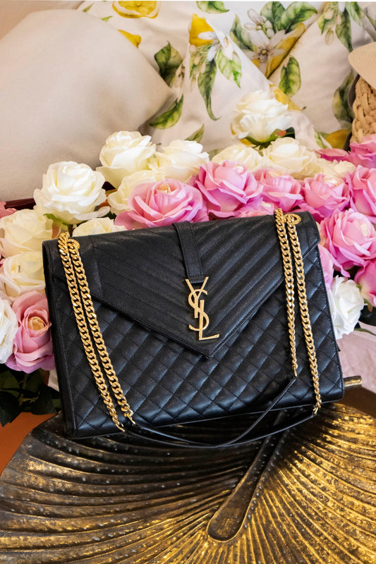 Saint Laurent - Handtasche aus Leder in Schwarz