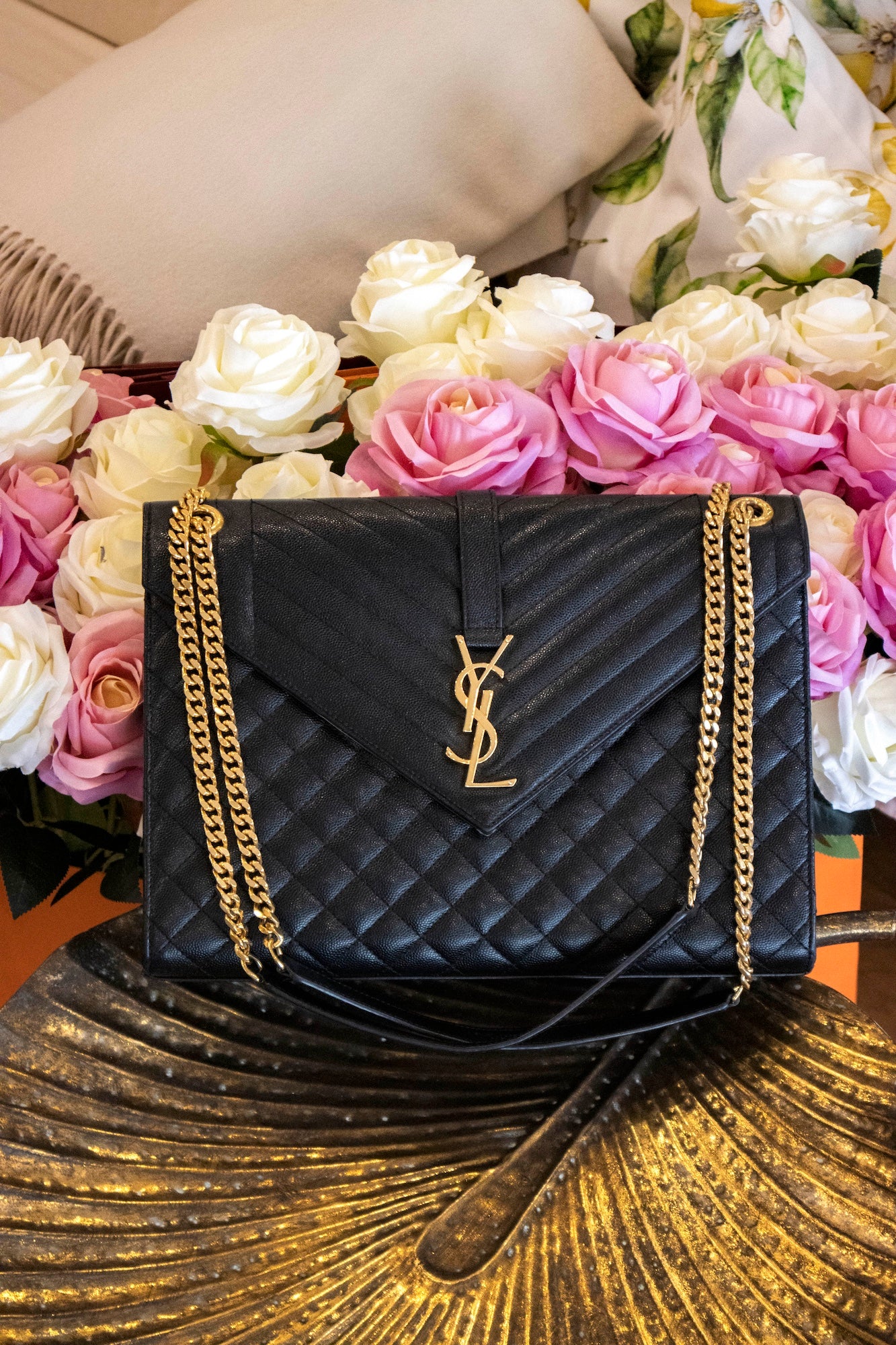 Saint Laurent - Handtasche aus Leder in Schwarz
