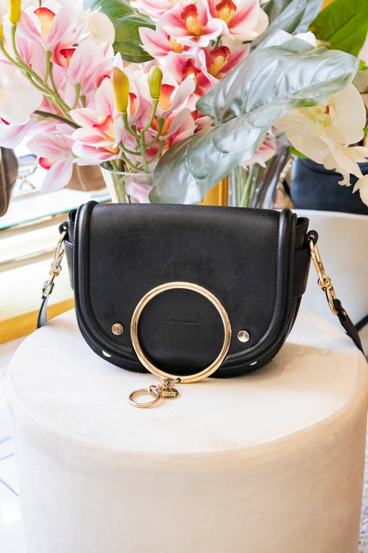 Chloé - Mara Umhängetasche Schwarz Leder