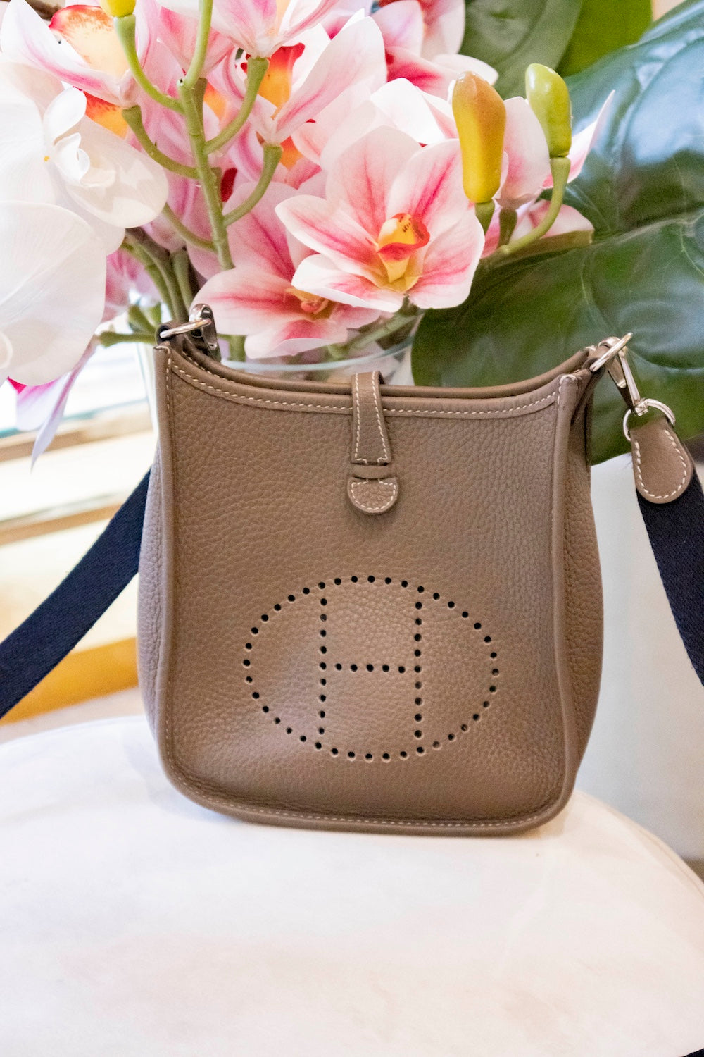 Hermès - Mini Evelyne Etoupe