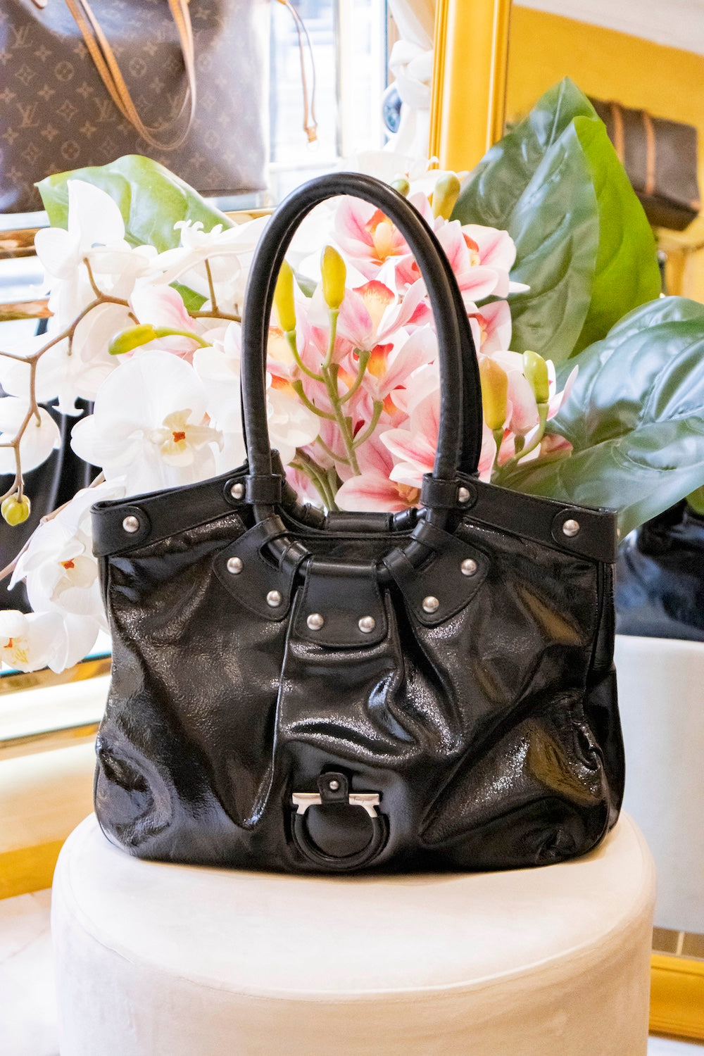 Salvatore Ferragamo - Celtico Satchel Tasche Schwarz