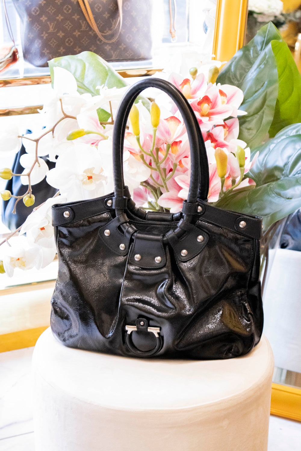 Salvatore Ferragamo - Celtico Satchel Tasche Schwarz