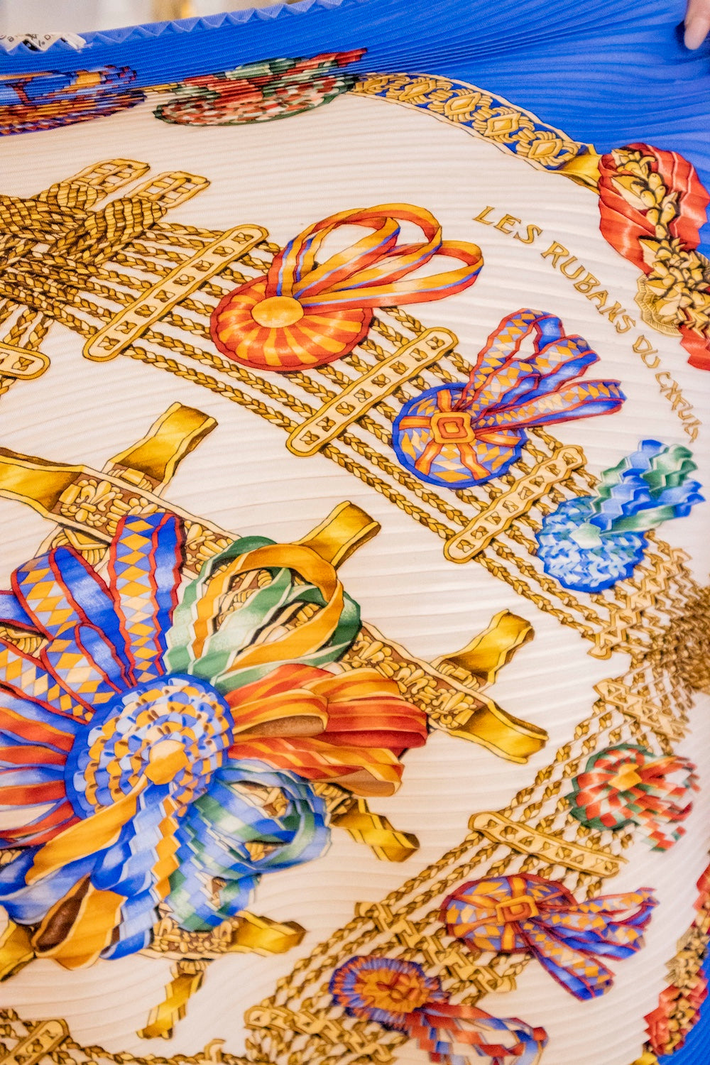 Hermès - Seidentuch "Les Rubans du Cheval" Blau