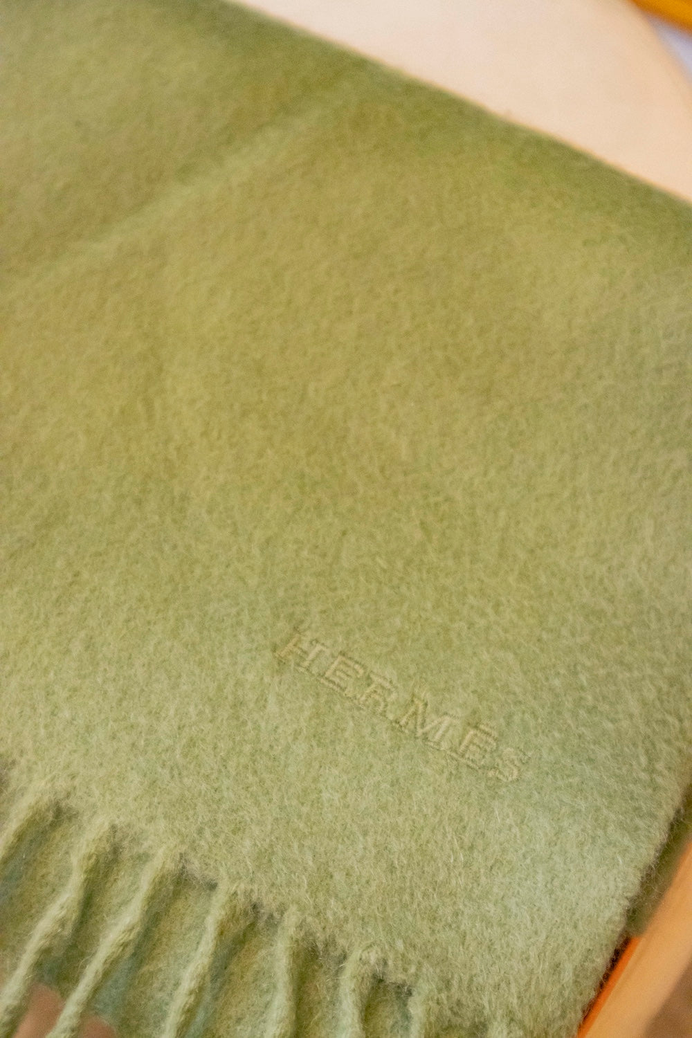 Hermès - Schal aus Kaschmir Grün