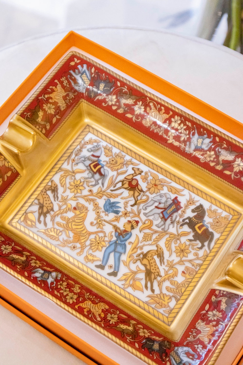 Hermès - Aschenbecher "Chasse en Inde"