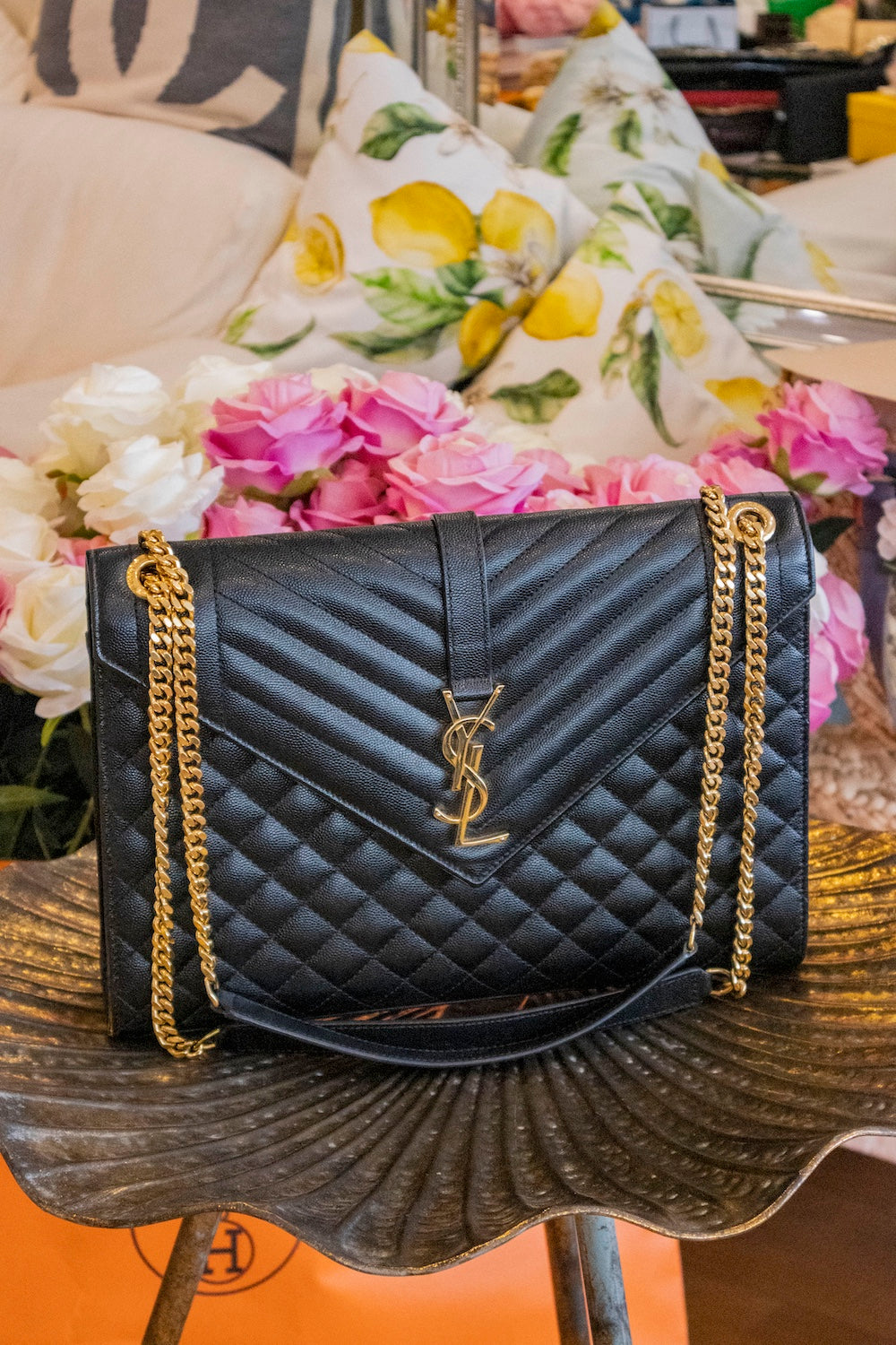 Saint Laurent - Envelope Large Goldene Hardware