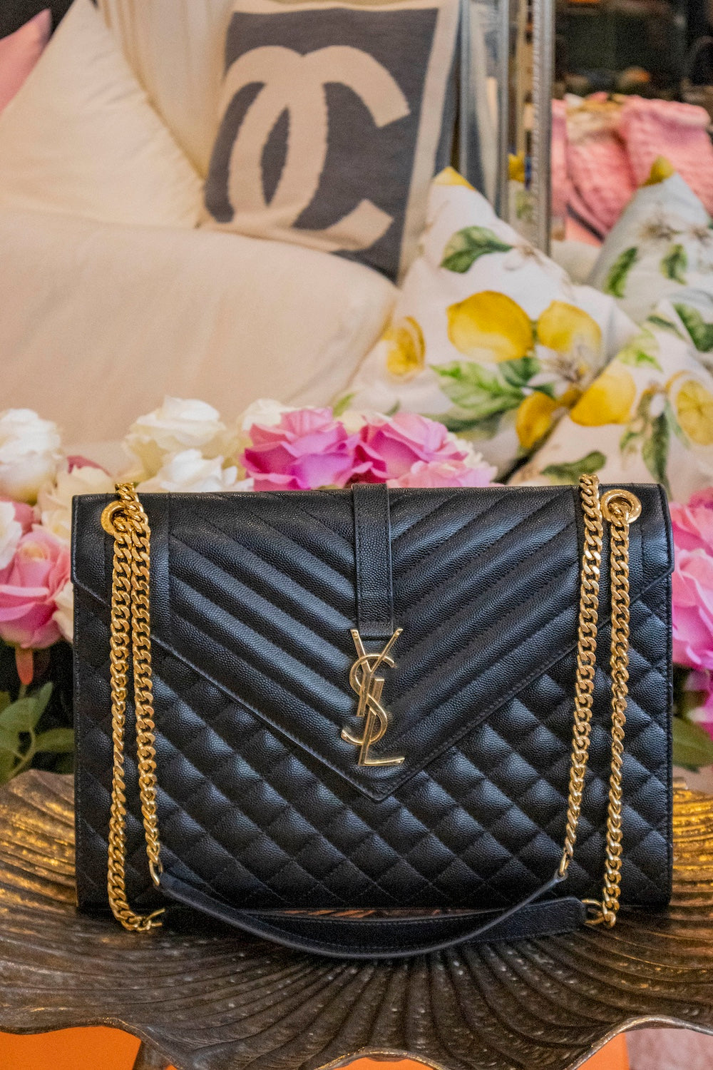 Saint Laurent - Envelope Large Goldene Hardware