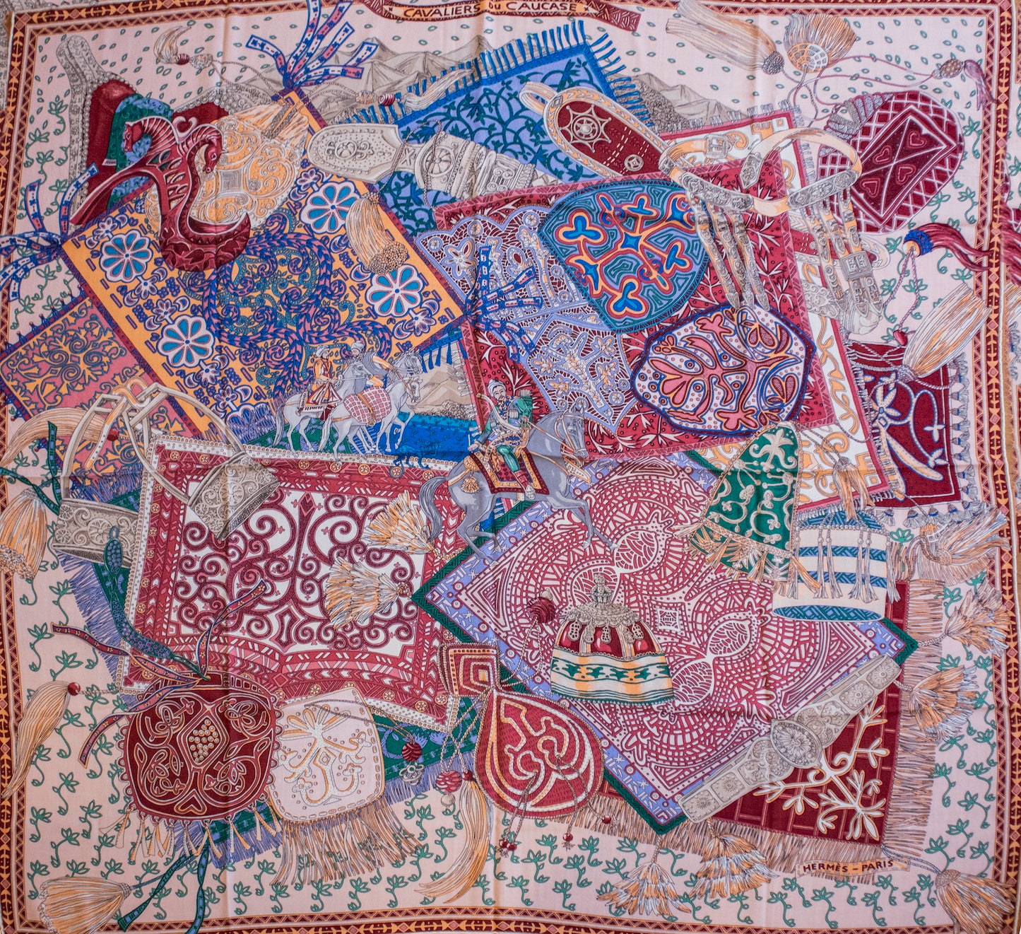 Hermès - Seidentuch "Cavaliers Du Caucase"
