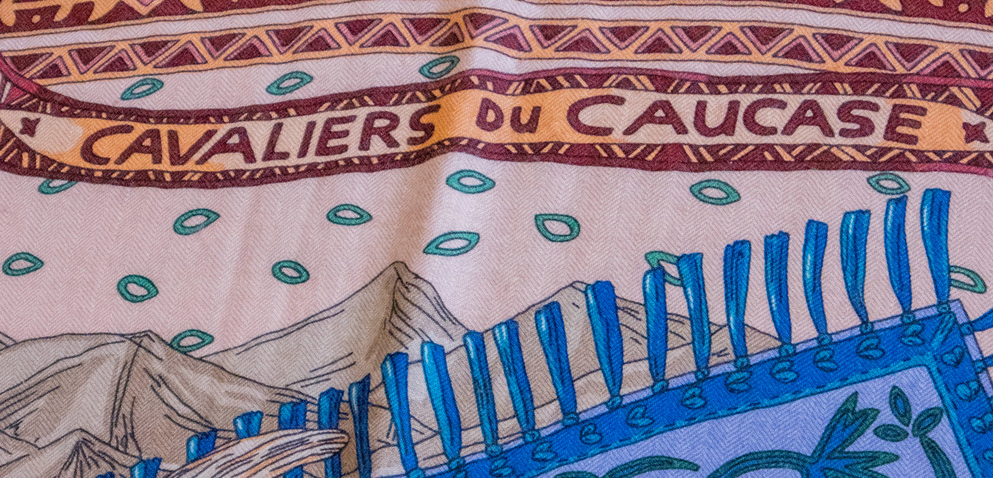 Hermès - Seidentuch "Cavaliers Du Caucase"