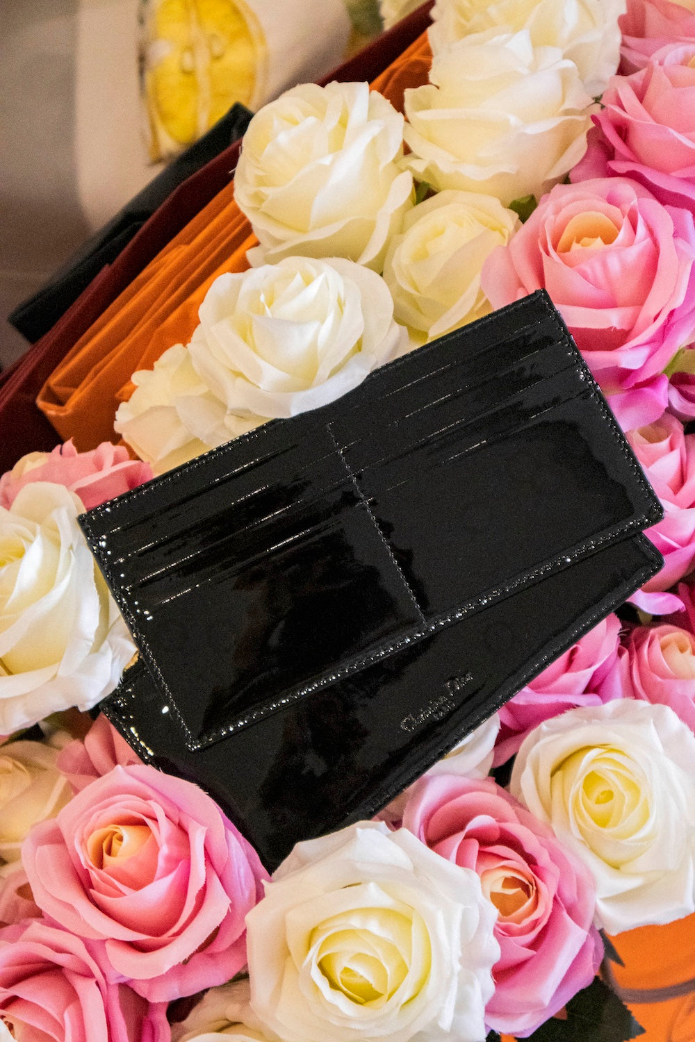 Dior - Kartenetui Lackleder Schwarz