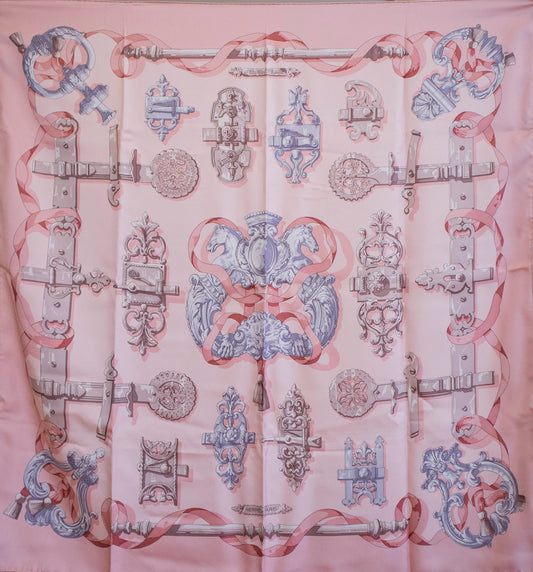 Hermès - Seidentuch Ferronerie Rosa