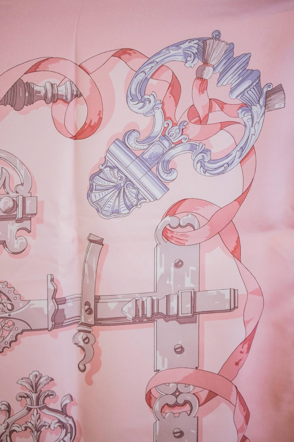 Hermès - Seidentuch Ferronerie Rosa