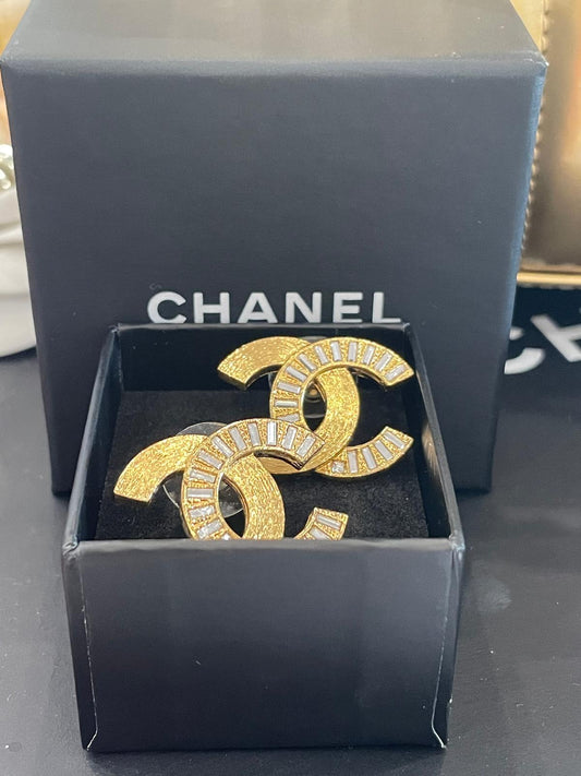 Chanel - Ohrringe Brushed Gold