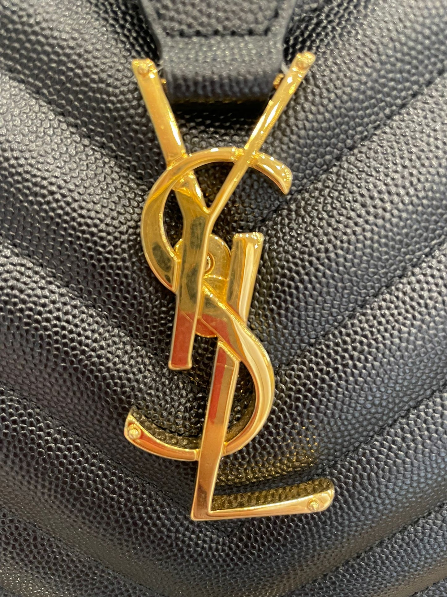 Yves Saint Laurent - Cassandre Chevron Leather Chain Shopper