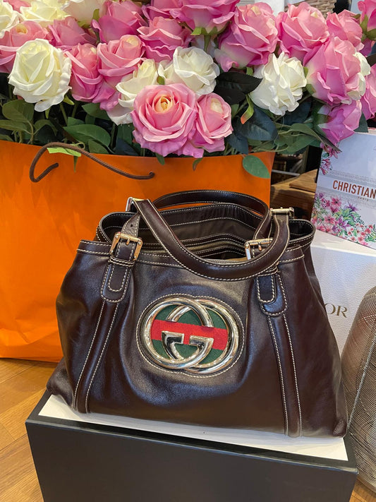 Gucci - Shopper dunkelbraun