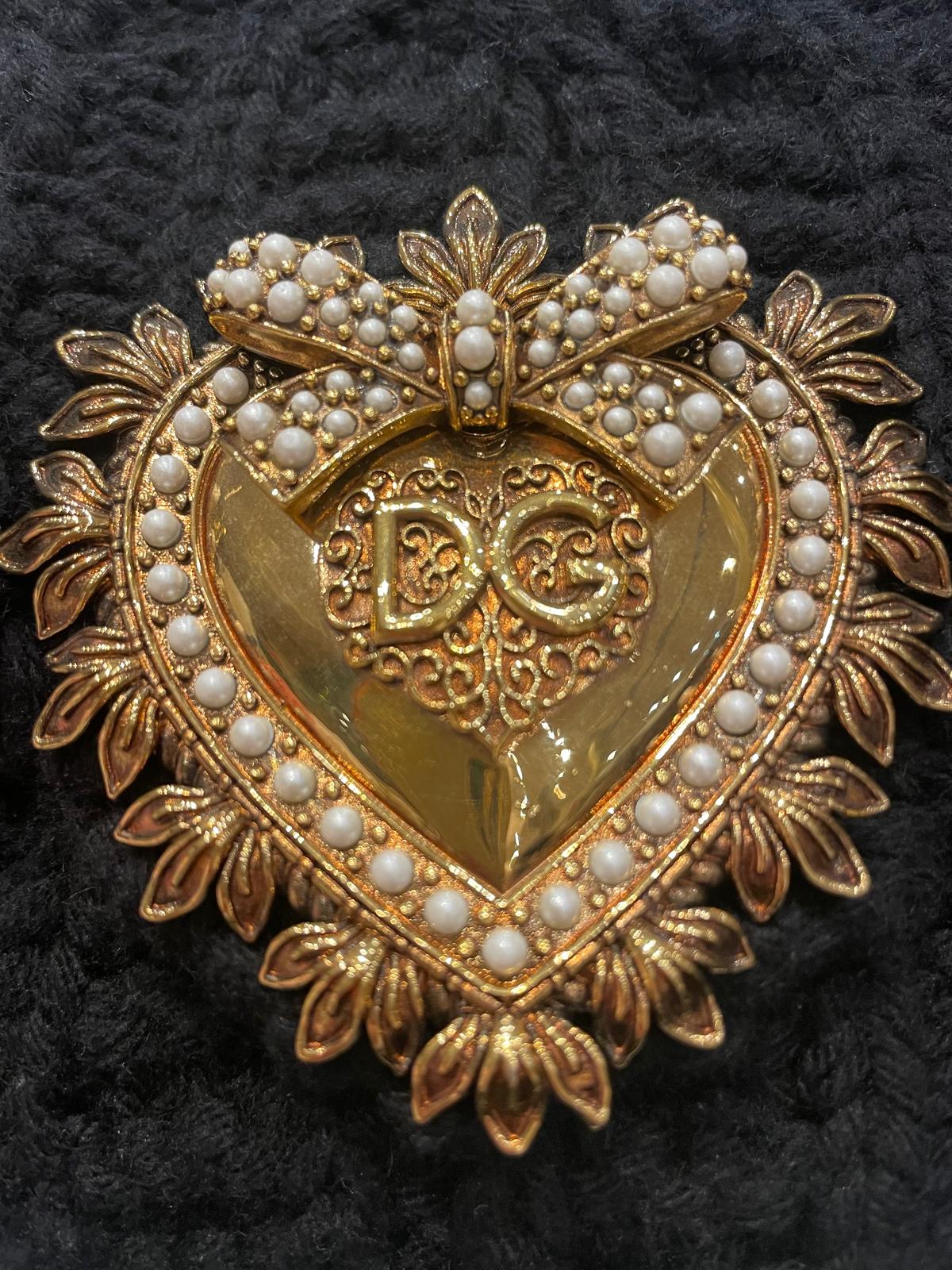 Dolce & Gabbana - Devotian Wolle Crossbody Bag Schwarz