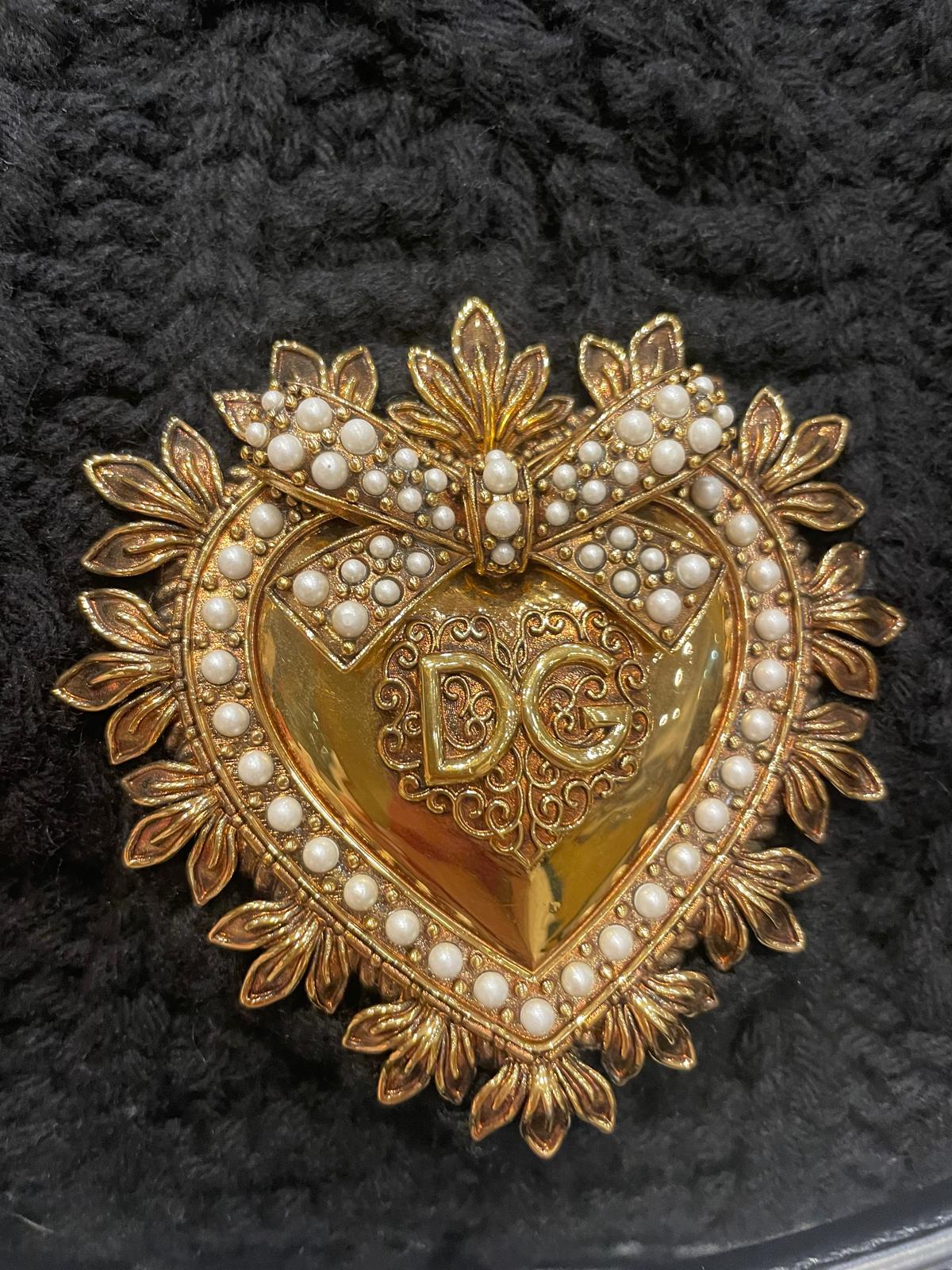 Dolce & Gabbana - Devotian Wolle Crossbody Bag Schwarz