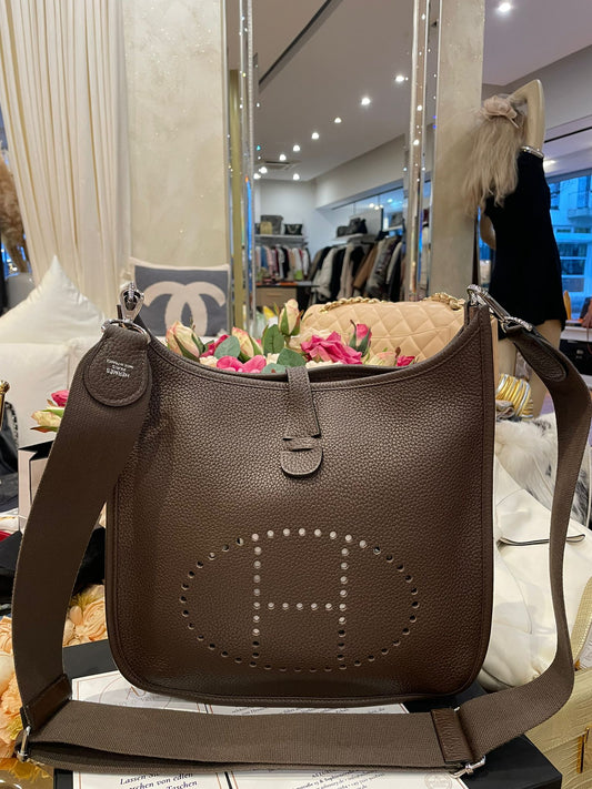 Hermès - Evelyne 29 Dunkelbraun Palladium Hardware