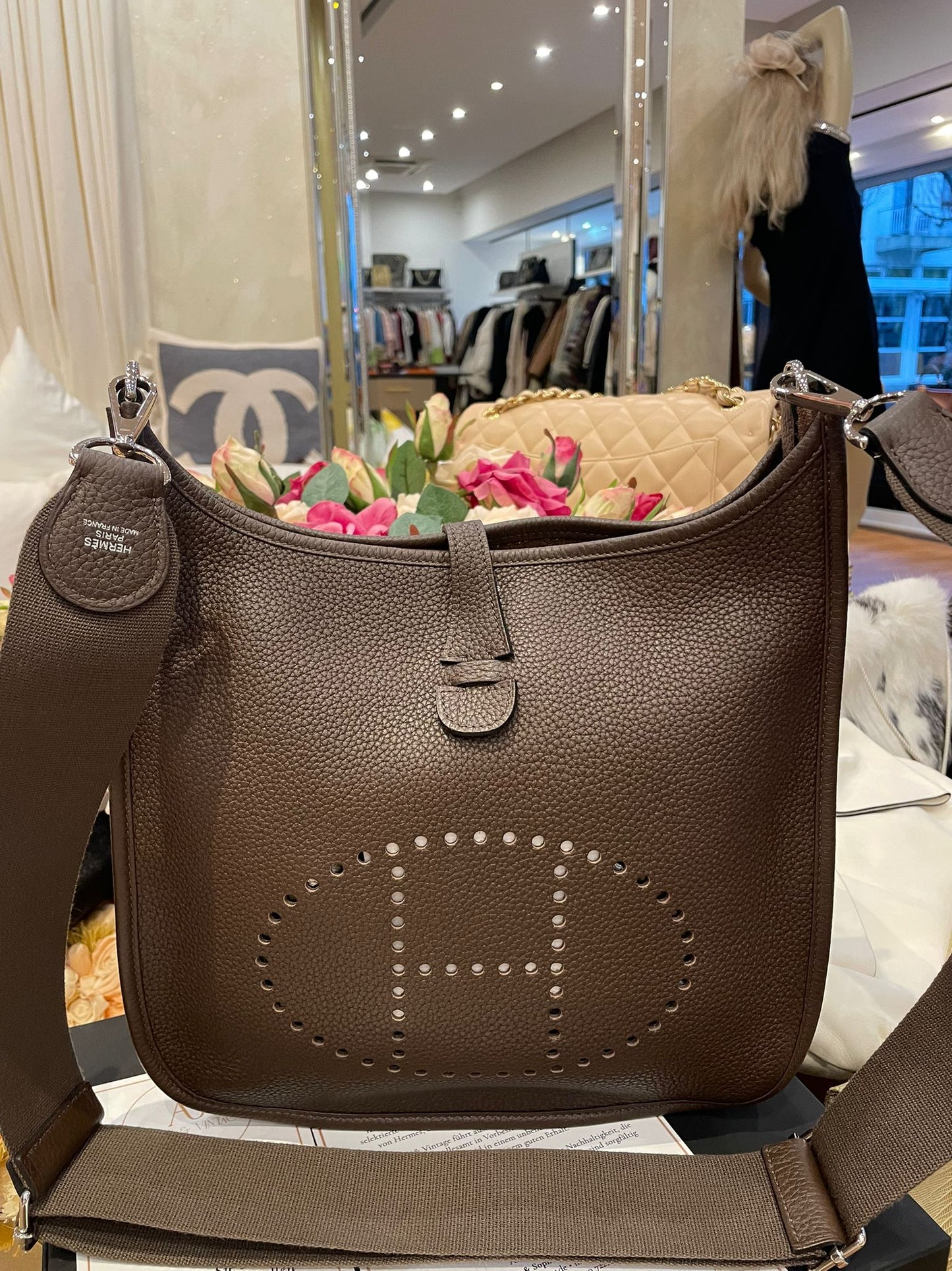 Hermès - Evelyne 29 Dunkelbraun Palladium Hardware