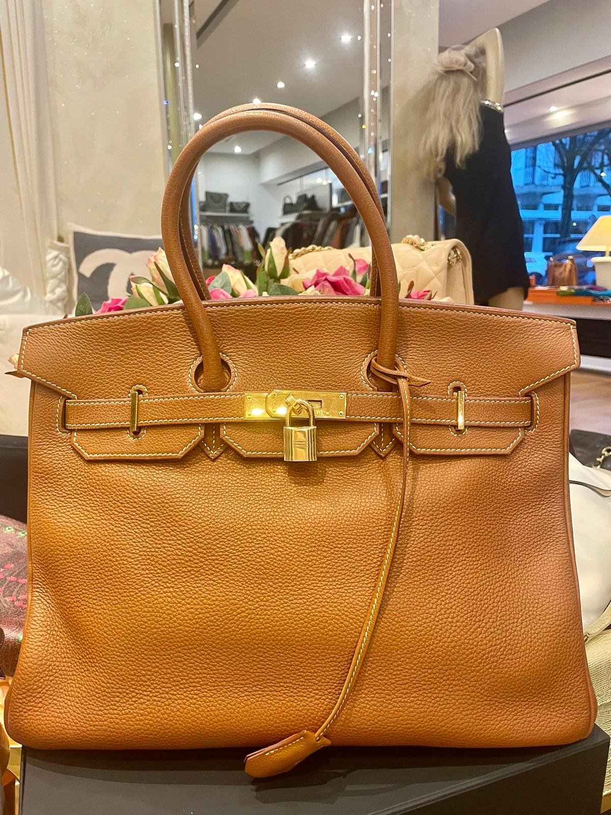 Hermès - Birkin Bag 35 Gold Togo Leder Golden Hardware