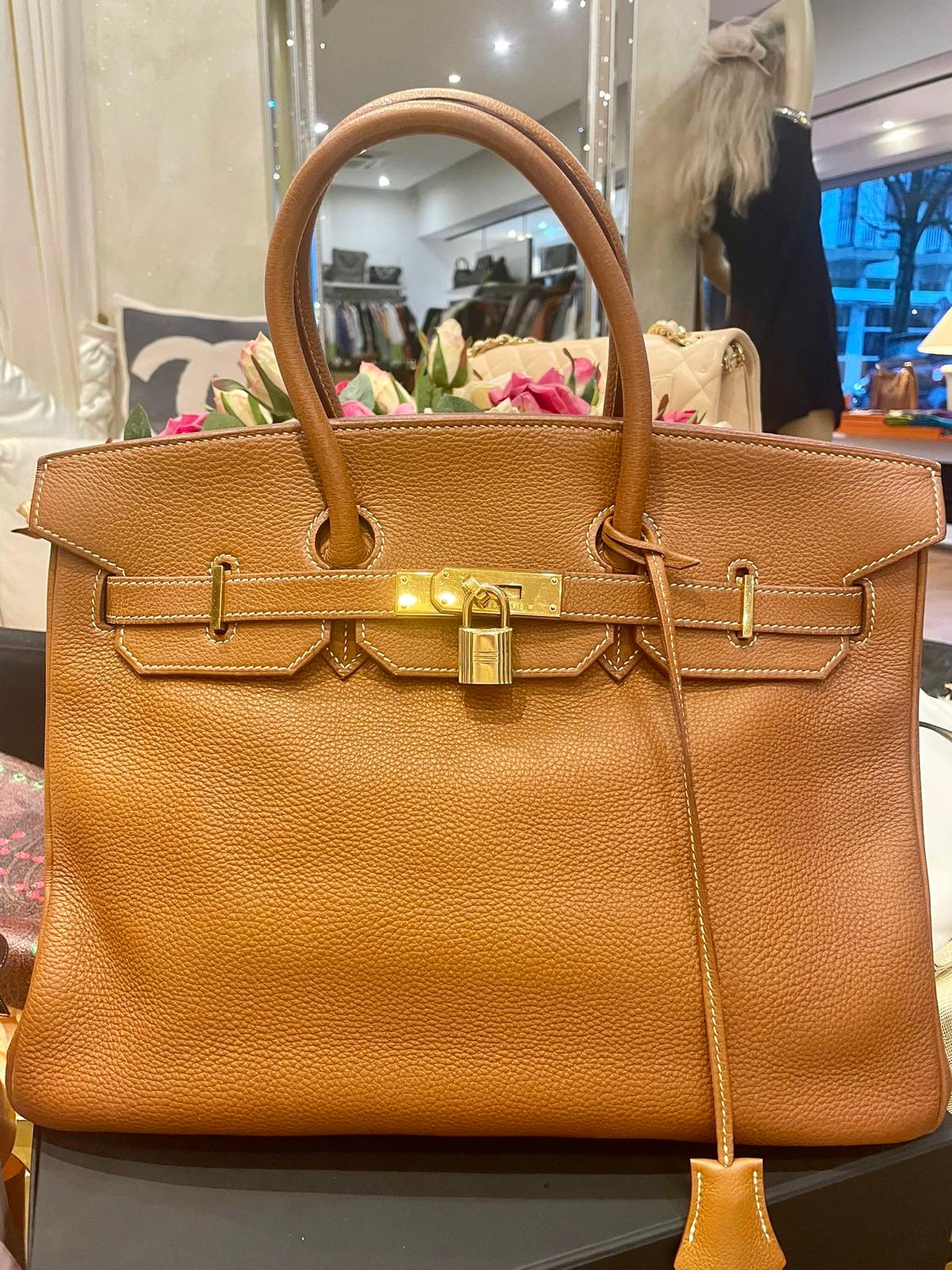 Hermès - Birkin Bag 35 Gold Togo Leder Golden Hardware