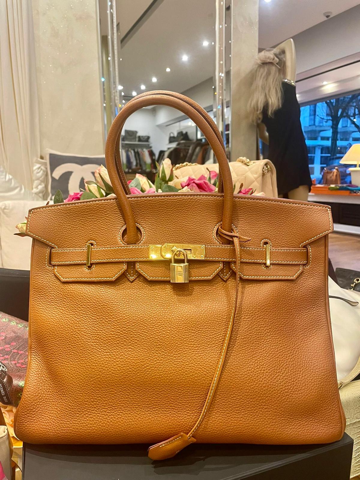 Hermès - Birkin Bag 35 Gold Togo Leder Golden Hardware