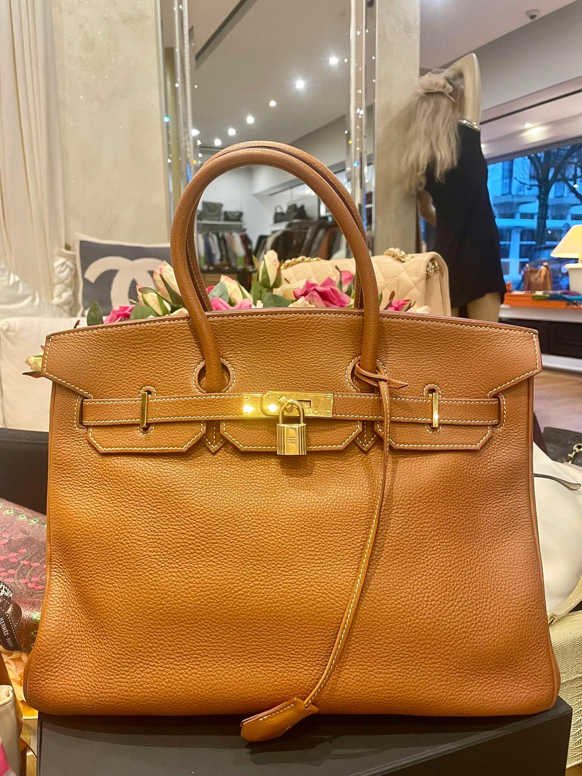 Hermès - Birkin Bag 35 Gold Togo Leder Golden Hardware
