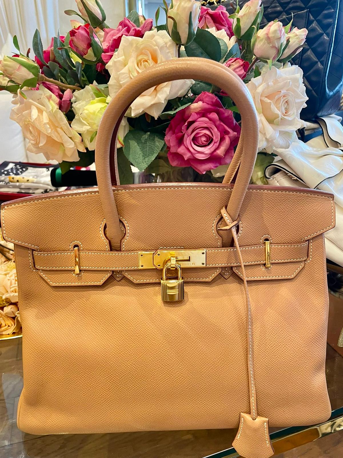Hermès - Birkin 30 Naturelle Courchevel Leder Goldene Hardware