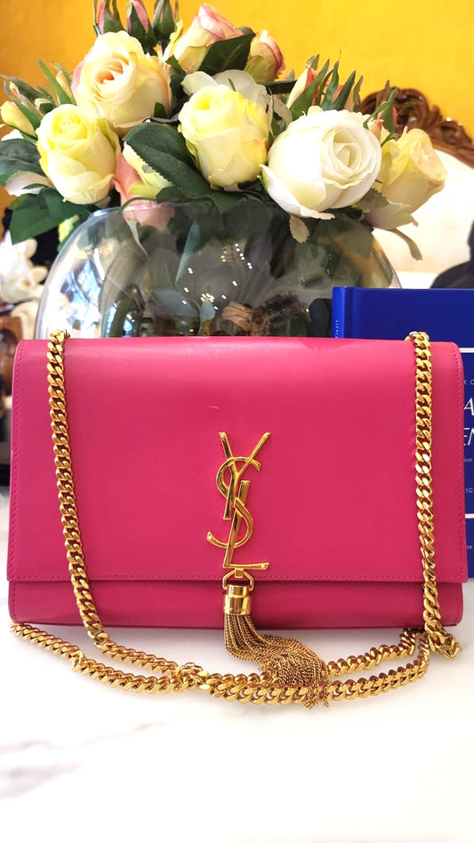 Saint Laurent - Kate Medium Crossbody Bag Rosa Kalbsleder