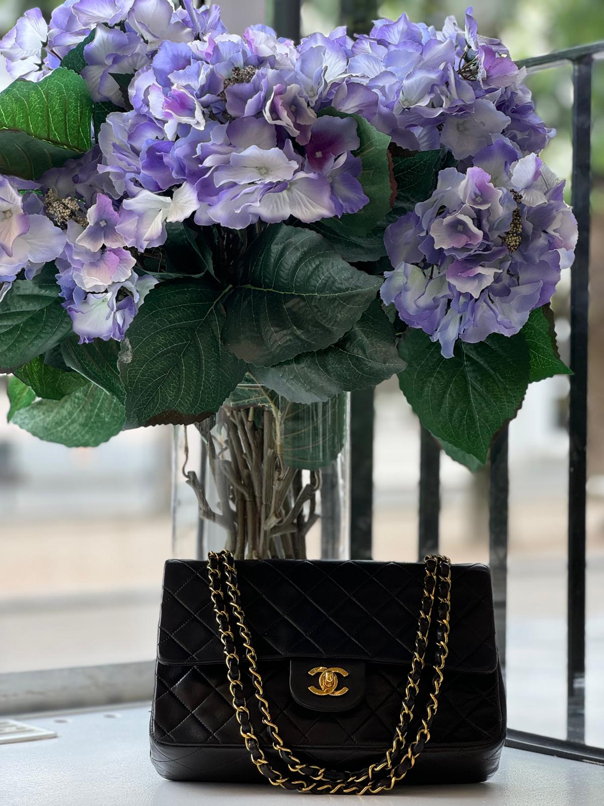 Chanel - Medium Double Flap Bag 24 kt vergoldete Hardware
