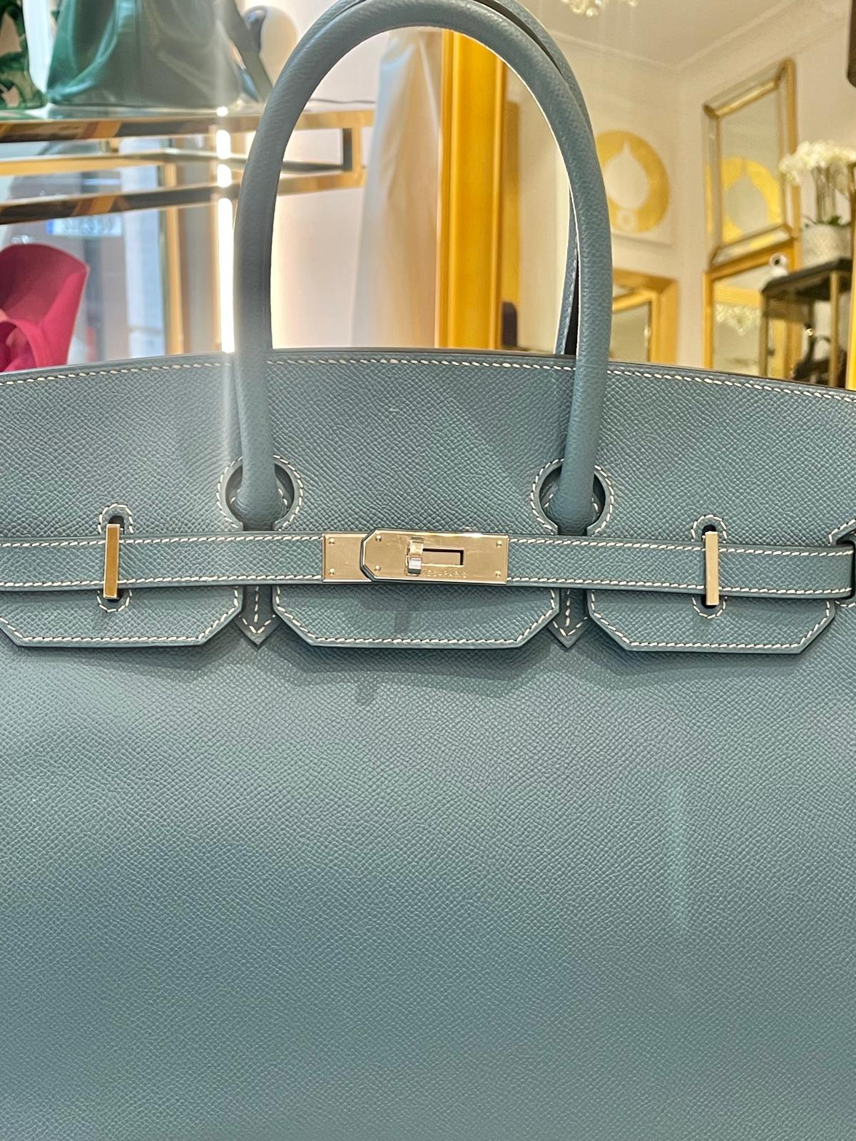 Hermès - Birkin Bag 35 Blau Epsom Leder
