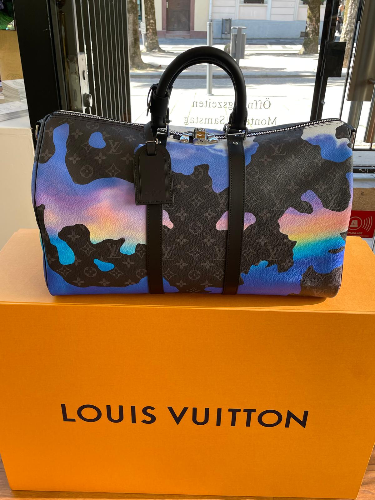 Louis Vuitton - Keepall 45 Limited Edition Sunrise Monogram Eclipse Black / Grey / Multi