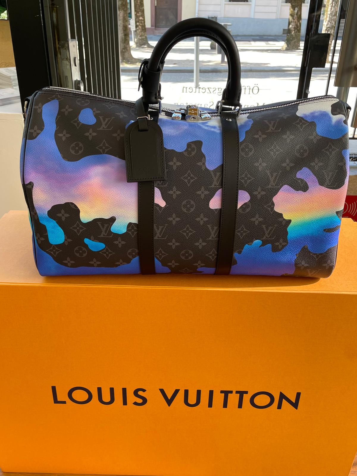 Louis Vuitton - Keepall 45 Limited Edition Sunrise Monogram Eclipse Black / Grey / Multi