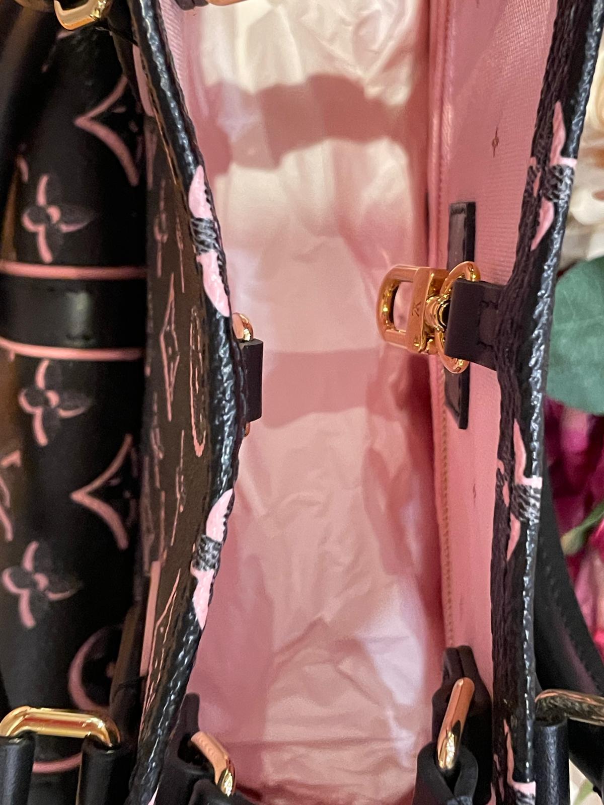 Louis Vuitton - Onthego Fall For You On the Go MM Black Pink 2 Way Bag Golden Hardware