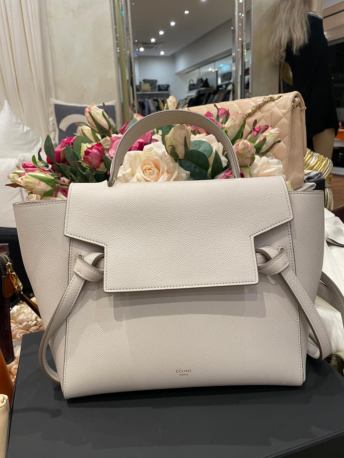 Céline - Belt Bag Mikro Leder Handtasche Grau