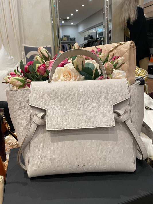 Céline - Belt Bag Mikro Leder Handtasche Grau