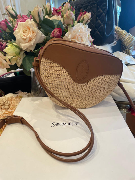 Saint Laurent - Sac Coeur Raffia Bag