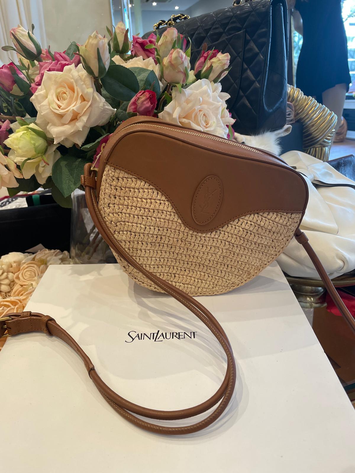 Saint Laurent - Sac Coeur Raffia Bag